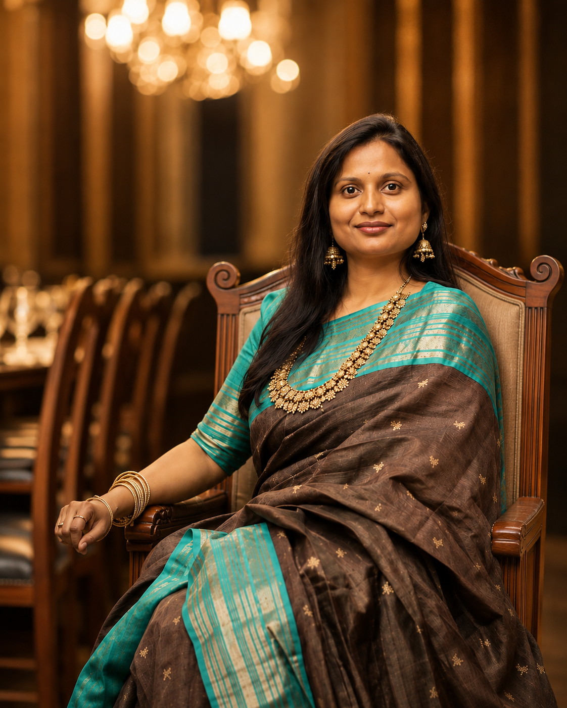 Portrait of Lalitha Bramaramba, co-founder of Knack Kids